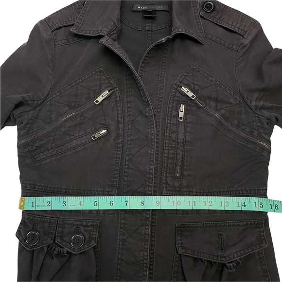 Marc Jacobs Charcoal Gray Utility‎ Field Cargo Jacket Size 4 - Picture 8 of 9